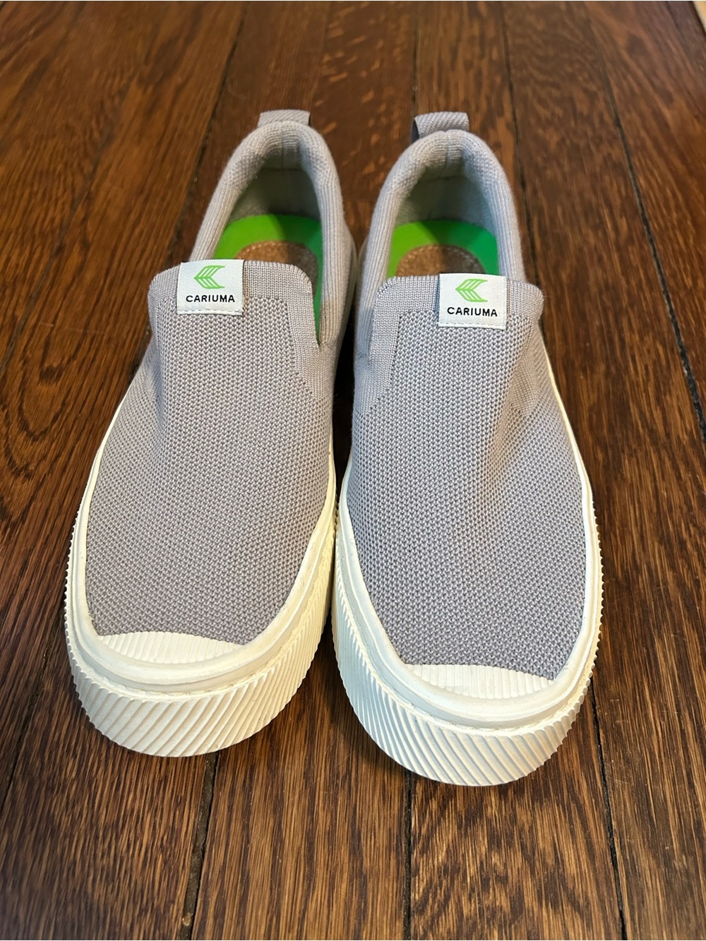Cariuma IBI Slip On Knit Sneaker Shoes Grey Womens 8 / Mens 6.5